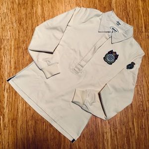 Sebago Women's Cream Crested Rugby Shirt Medium